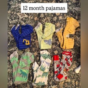 6-Piece 12M Baby Boy Pajama Bundle | Carter’s + Disney | Bamboo Cars Print